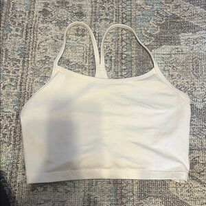 Aerie White long sports bra